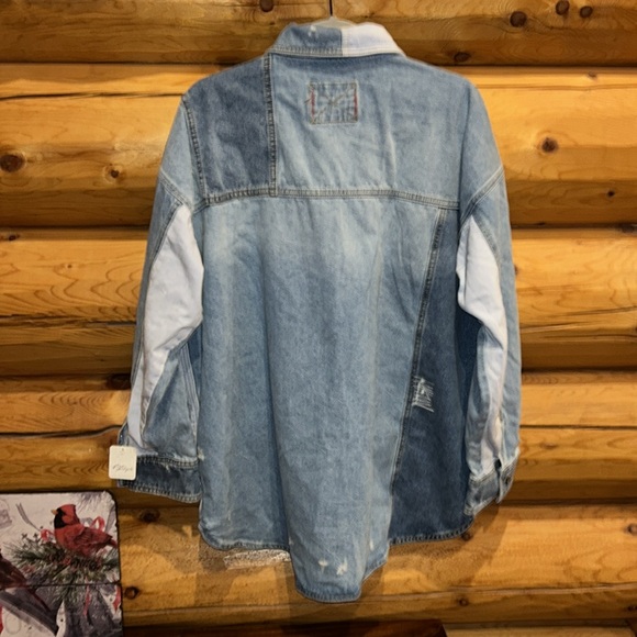 Free People NWT Mountain Roads Shirt Size Medium in Mixed Combo - Picture 12 of 16